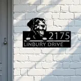 Custom Metal Spinone Italiano dog Puppy Metal Address Sign House number Hanging Address Plaque Yard Sign Outdoor decor
