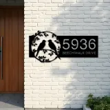 Custom Metal Bird couple Metal Address Sign, House number, Outdoor Number Signage, Yard Sign Address Plate002