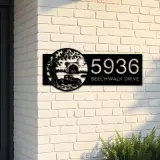 Custom Metal Old Pickup Truck with Farm Metal Address Sign, House number, Outdoor Number Signage, Yard Sign Address Plate