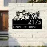 Custom Metal Goat pig chicken rabbit farm animals ranch Metal Address Sign, House number, Outdoor Number Signage, Yard Sign Address Plate