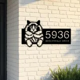 Custom Metal Ragdoll Cat Pet kitty Metal Address Sign, House number, Outdoor Number Signage, Yard Sign Address Plate