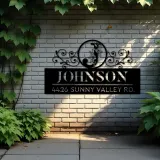 Custom Metal Monogram Letters family name Metal Address Sign House number Hanging Address Plaque Yard Sign Outdoor decor S37