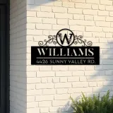 Custom Metal Monogram Letters family name Metal Address Sign House number Hanging Address Plaque Yard Sign Outdoor decor S42