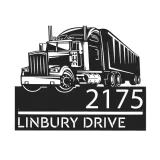 Custom Metal Semi truck driver trucker Metal Address Sign, House number, Outdoor Number Signage, Yard Sign Address Plate