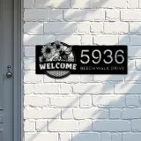 Custom Metal Bee hive honeycomb farmhouse Farm Ranch Metal Address Sign, House number, Outdoor Number Signage, Yard Sign Address Plate