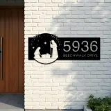 Custom Metal Nativity scene Christian Jesus God Metal Address Sign, House number, Outdoor Number Signage, Yard Sign Address Plate
