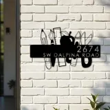 Custom Metal Teacher Back to school learning tools Metal Address Sign, House number, Outdoor Number Signage, Yard Sign Address Plate