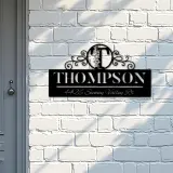 Custom Metal Monogram Letters family name Metal Address Sign House number Hanging Address Plaque Yard Sign Outdoor decor S2