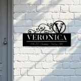 Custom Metal Monogram Letters family name Metal Address Sign House number Hanging Address Plaque Yard Sign Outdoor decor S19