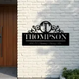 Custom Metal Monogram Letters family name Metal Address Sign House number Hanging Address Plaque Yard Sign Outdoor decor S7