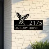 Custom Metal Peeking Kangaroo Wild animal wildlife Metal Address Sign, House number, Outdoor Number Signage, Yard Sign Address Plate