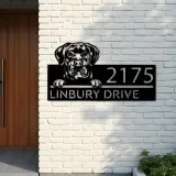 Custom Metal Cane Corso dog cute puppy Metal Address Sign House number Hanging Address Plaque Yard Sign Outdoor decor