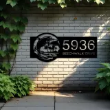 Custom Metal Dolphins Wild animal wildlife Metal Address Sign, House number, Outdoor Number Signage, Yard Sign Address Plate