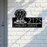 Custom Metal Great Dane dog Cute puppy Metal Address Sign House number Hanging Address Plaque Yard Sign Outdoor decor