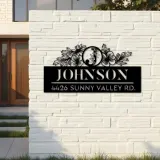 Custom Metal Monogram Letters family name Metal Address Sign House number Hanging Address Plaque Yard Sign Outdoor decor S27