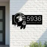 Custom Metal Eagle american flag Patriotic Metal Address Sign, House number, Outdoor Number Signage, Yard Sign Address Plate