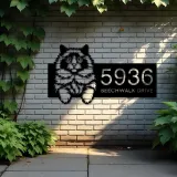 Custom Metal Ragdoll Cat Pet kitty Metal Address Sign, House number, Outdoor Number Signage, Yard Sign Address Plate