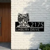 Custom Metal West Highland White Terrier dog Metal Address Sign House number Hanging Address Plaque Yard Sign Outdoor decor