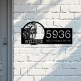 Custom Metal Chicken Rooster farmhouse animal ranch Metal Address Sign, House number, Outdoor Number Signage, Yard Sign Address Plate