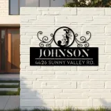 Custom Metal Monogram Letters family name Metal Address Sign House number Hanging Address Plaque Yard Sign Outdoor decor S46