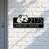 Custom Metal Peeking Marten Wild animal wildlife Metal Address Sign, House number, Outdoor Number Signage, Yard Sign Address Plate