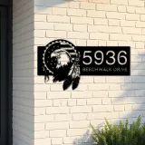 Custom Metal Eagle american flag Patriotic Metal Address Sign, House number, Outdoor Number Signage, Yard Sign Address Plate