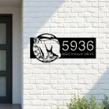 Custom Metal Polar Bear Wild animal wildlife Metal Address Sign, House number, Outdoor Number Signage, Yard Sign Address Plate