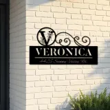 Custom Metal Monogram Letters family name Metal Address Sign House number Hanging Address Plaque Yard Sign Outdoor decor S16