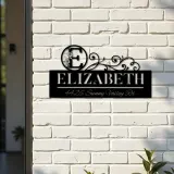 Custom Metal Monogram Letters family name Metal Address Sign House number Hanging Address Plaque Yard Sign Outdoor decor S17