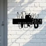 Custom Metal Teacher Back to school learning tools Metal Address Sign, House number, Outdoor Number Signage, Yard Sign Address Plate