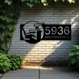 Custom Metal Dentist Dental clinic Metal Address Sign, House number, Outdoor Number Signage, Yard Sign Address Plate