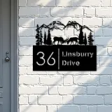 Custom Metal Deer buck forest Metal Address Sign, House number, Outdoor Number Signage, Yard Sign Address Plate