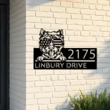 Custom Metal West Highland White Terrier dog Metal Address Sign House number Hanging Address Plaque Yard Sign Outdoor decor