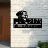 Custom Metal Spinone Italiano dog Puppy Metal Address Sign House number Hanging Address Plaque Yard Sign Outdoor decor