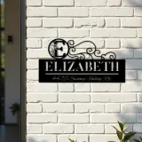 Custom Metal Monogram Letters family name Metal Address Sign House number Hanging Address Plaque Yard Sign Outdoor decor S14