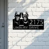 Custom Metal Llamas Metal Address Sign, House number, Outdoor Number Signage, Yard Sign Address Plate
