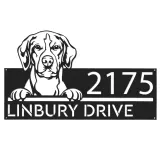 Custom Metal Foxhound dog Puppy Metal Address Sign House number Hanging Address Plaque Yard Sign Outdoor decor