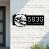 Custom Metal Skiing Ski winter sport Metal Address Sign, House number, Outdoor Number Signage, Yard Sign Address Plate