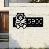 Custom Metal Ragdoll Cat Pet kitty Metal Address Sign, House number, Outdoor Number Signage, Yard Sign Address Plate