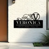 Custom Metal Monogram Letters family name Metal Address Sign House number Hanging Address Plaque Yard Sign Outdoor decor S19