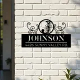 Custom Metal Monogram Letters family name Metal Address Sign House number Hanging Address Plaque Yard Sign Outdoor decor S46
