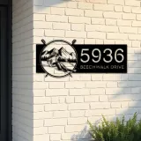 Custom Metal Skiing Ski winter sport Metal Address Sign, House number, Outdoor Number Signage, Yard Sign Address Plate