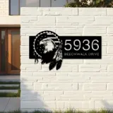 Custom Metal Eagle american flag Patriotic Metal Address Sign, House number, Outdoor Number Signage, Yard Sign Address Plate