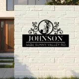 Custom Metal Monogram Letters family name Metal Address Sign House number Hanging Address Plaque Yard Sign Outdoor decor S36