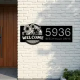 Custom Metal Bee hive honeycomb farmhouse Farm Ranch Metal Address Sign, House number, Outdoor Number Signage, Yard Sign Address Plate