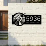 Custom Metal Electrician electrical engineer Metal Address Sign, House number, Outdoor Number Signage, Yard Sign Address Plate