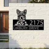 Custom Metal Scottish Terrier Dog Cute puppy Metal Address Sign House number Hanging Address Plaque Yard Sign Outdoor decor