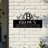 Custom Metal Monogram Letters family name Metal Address Sign House number Hanging Address Plaque Yard Sign Outdoor decor S43