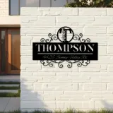 Custom Metal Monogram Letters family name Metal Address Sign House number Hanging Address Plaque Yard Sign Outdoor decor S10