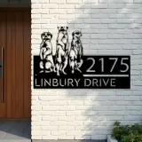 Custom Metal Meercat Safari Wild Life Metal Address Sign, House number, Outdoor Number Signage, Yard Sign Address Plate